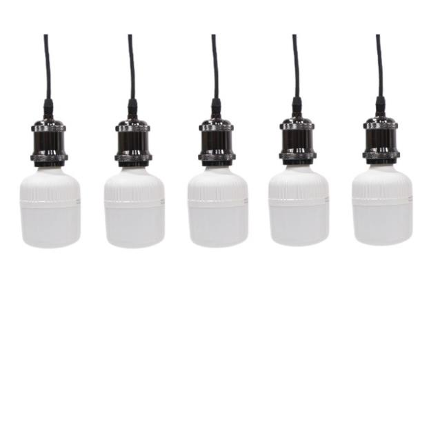 Bộ 5 dây đèn thả cổ điển bóng đèn led búp trụ trang trí 18w