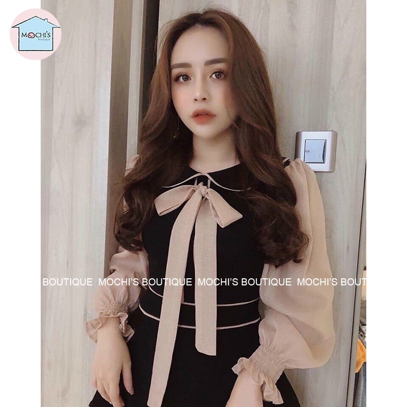 Váy tay bồng đầm dáng xòe nữ 2 tầng, mẫu váy bánh bèo nữ điệu đà, nữ tính, lịch sự, mặc đi làm đi chơi-M021 | BigBuy360 - bigbuy360.vn