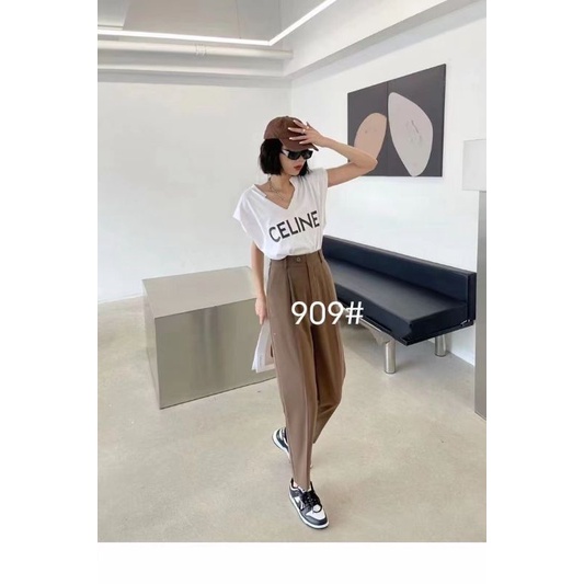 Quần baggy vải trơn chun sau hàng QCL1