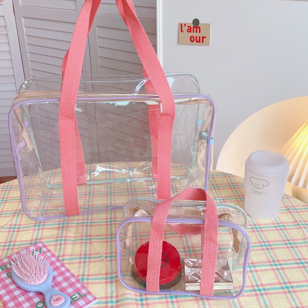 Bentoy Milkjoy Túi xách trong suốt họa tiết hoạt hình thời trang cho nữ NEW