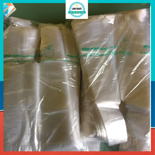 Túi nilong, túi xốp zin bóng 2 quai size 500g  dai đẹp LINHMART