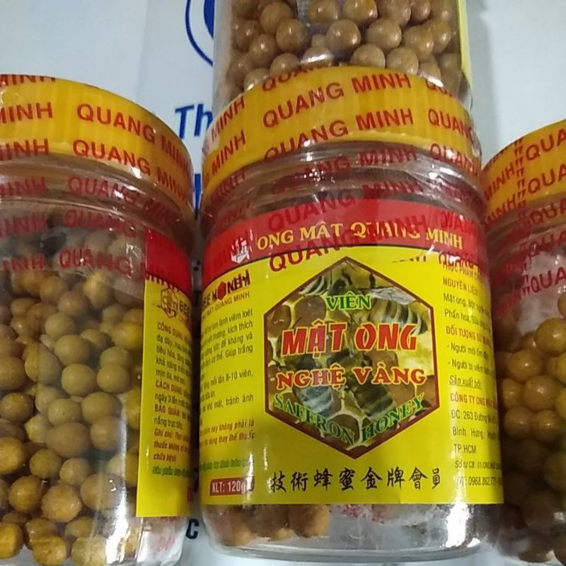 Viên mật ong nghệ vàng lọ 120g