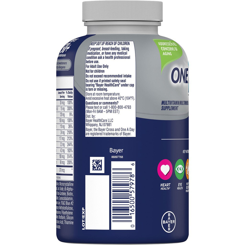 Bổ sung vitamin tổng hợp cho nam one a day men Healthy Care hỗ trợ xương khớp, mắt, tim mạch