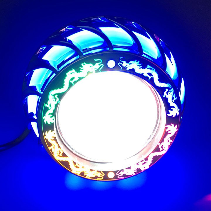 Đèn pha led bi cầu RỒNG kiểu dáng THỜI TRANG, ánh sáng ƯU VIỆT Với nhiều chế độ sáng hiệu ứng đẹp -DPLBCR