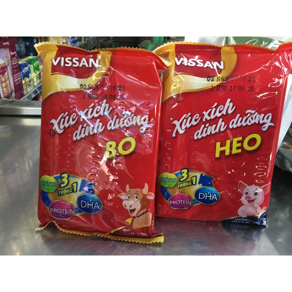 Xúc xích dinh dưỡng vissan bò 175g