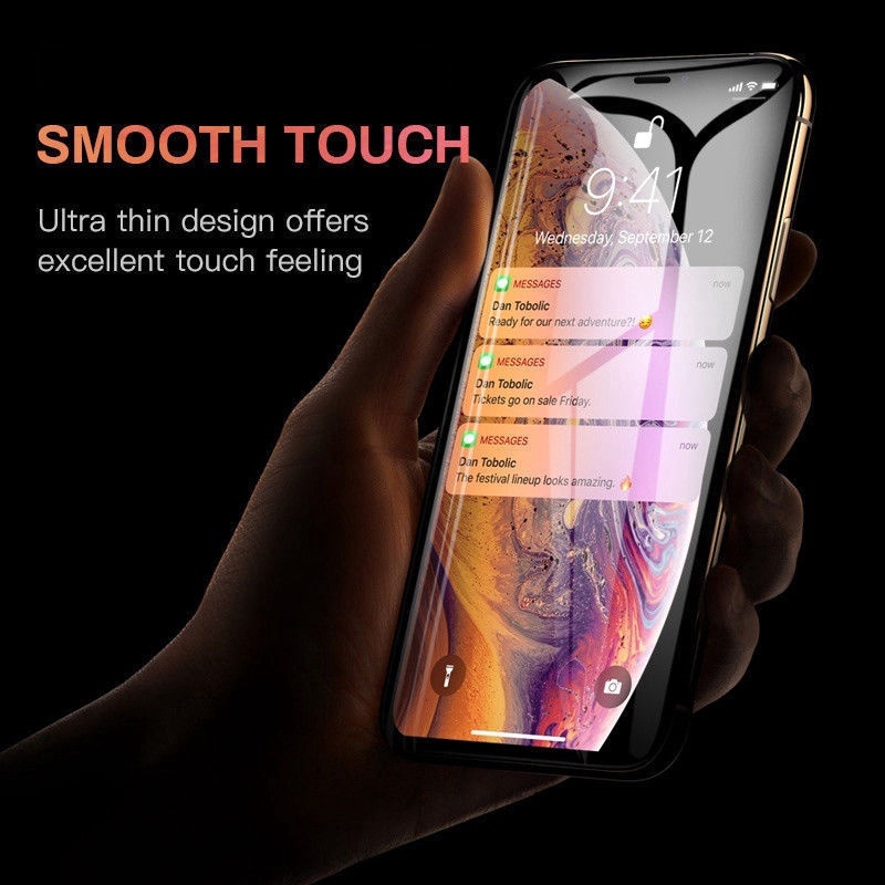 Kính Cường Lực 10D Bảo Vệ Toàn Màn Hình Cho iPhone 11 Pro MAX X XR XS 7 8 plus