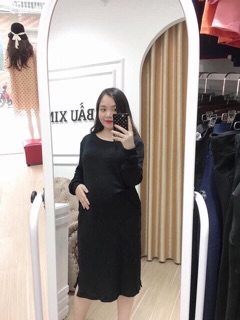 Váy len xoắn eo