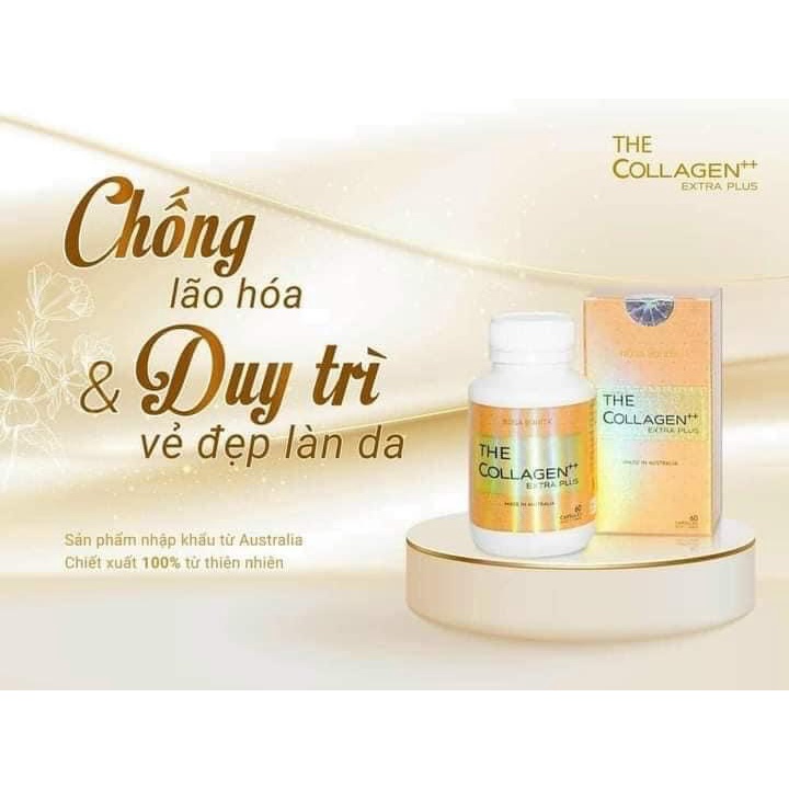 (#freeship) Thực phẩm chống lão hoá, duy trì vẻ đẹp làn da, tăng nội tiết tố nữ The collagen ++ nhập khẩu úc hộp 60v