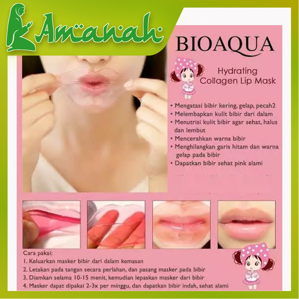 (hàng Mới Về) Mặt Nạ Môi Collagen Màu Hồng Thương Hiệu Bioaqua As1609 | BigBuy360 - bigbuy360.vn