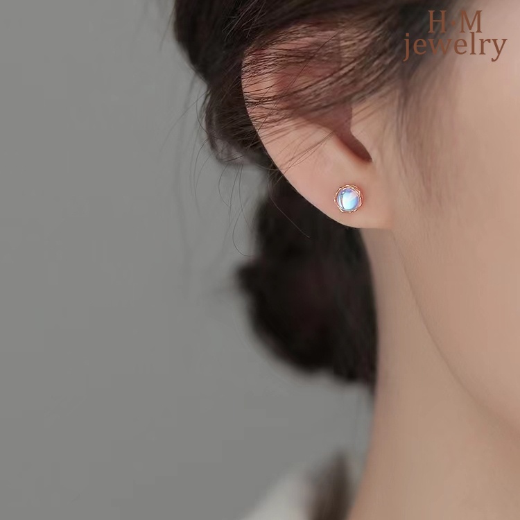 Khuyên Tai Đính Đá Mặt Trăng Thiết Kế Đặc Biệt Mới 2022 Dành Cho Bạn Nữ