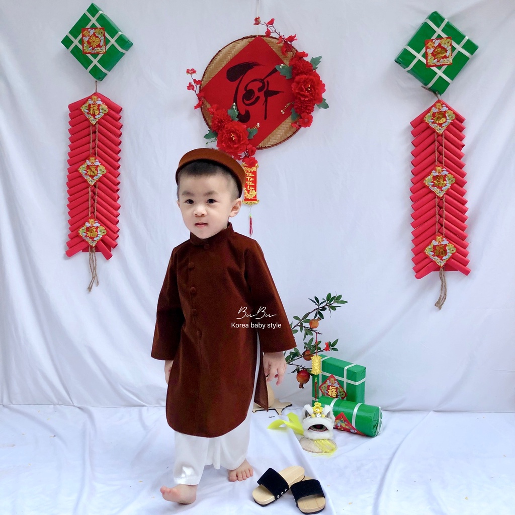 𝐀́𝐨 𝐃𝐚̀𝐢 𝐍𝐡𝐮𝐧𝐠 - Kèm Quần & Mấn Cho Bé Trai