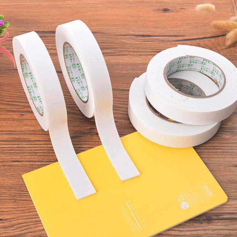 Combo 5 cuộn băng dính hai mặt  siêu dính, chịu nhiệt dùng dán thảm, xốp cách nhiệt trắng khổ 2cm x 10m