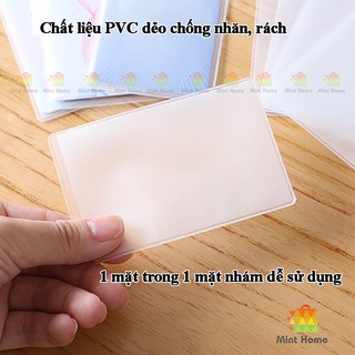 [Combo 10 Túi] Túi Đựng Thẻ Căn Cước, Thẻ ATM, Thẻ Căn Cước Chống Thấm Nước Dẻo Mềm An Toàn Tiện Lợi