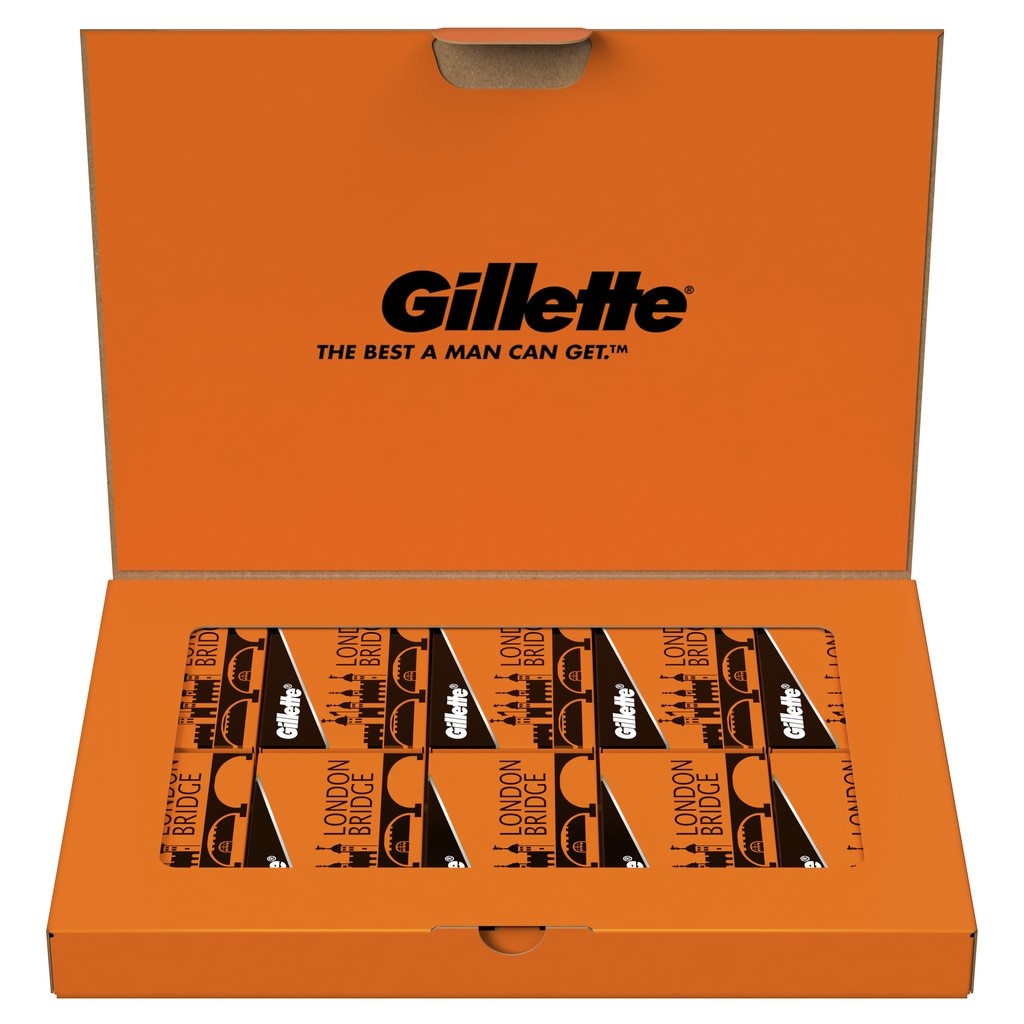 Dao Lam Gillette London Bridge Hộp 100 Lưỡi Lam Cam