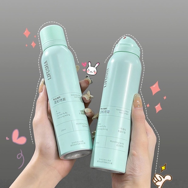 Dầu Gội Khô LIFUSHA Dạng Xịt 150ml Giúp Tóc Bồng Bềnh Suốt 8 Tiếng Không Dầu, Không Bết