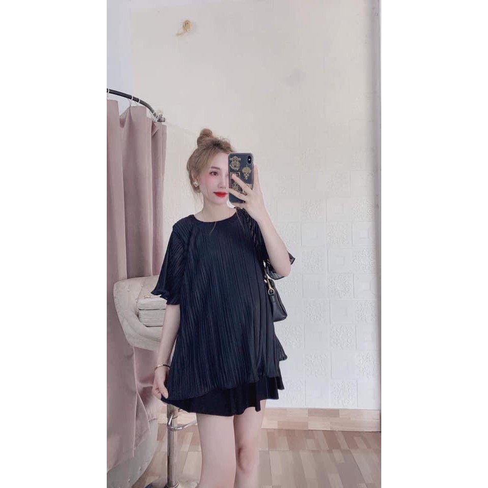 Áo bầu dáng suông xếp ly cực đẹp