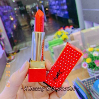 [YSL] Son Lì YSL Rouge Pur Couture LIMITED Vỏ Đỏ Chấm Bi - 13 Le Orange - Đỏ Cam
