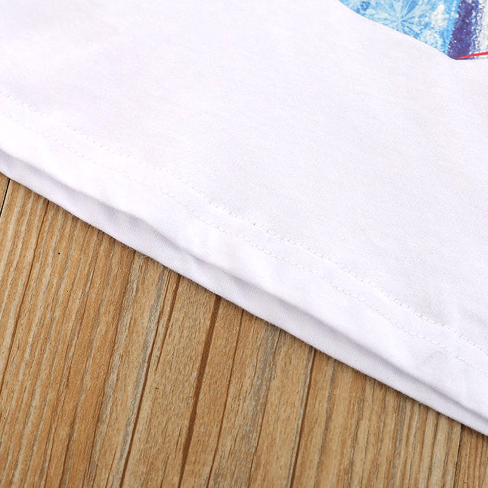 Áo Thun Cotton Tay Ngắn Cổ Tròn In Hình Elsa Dễ Thương Thời Trang Mùa Hè Cho Nữ