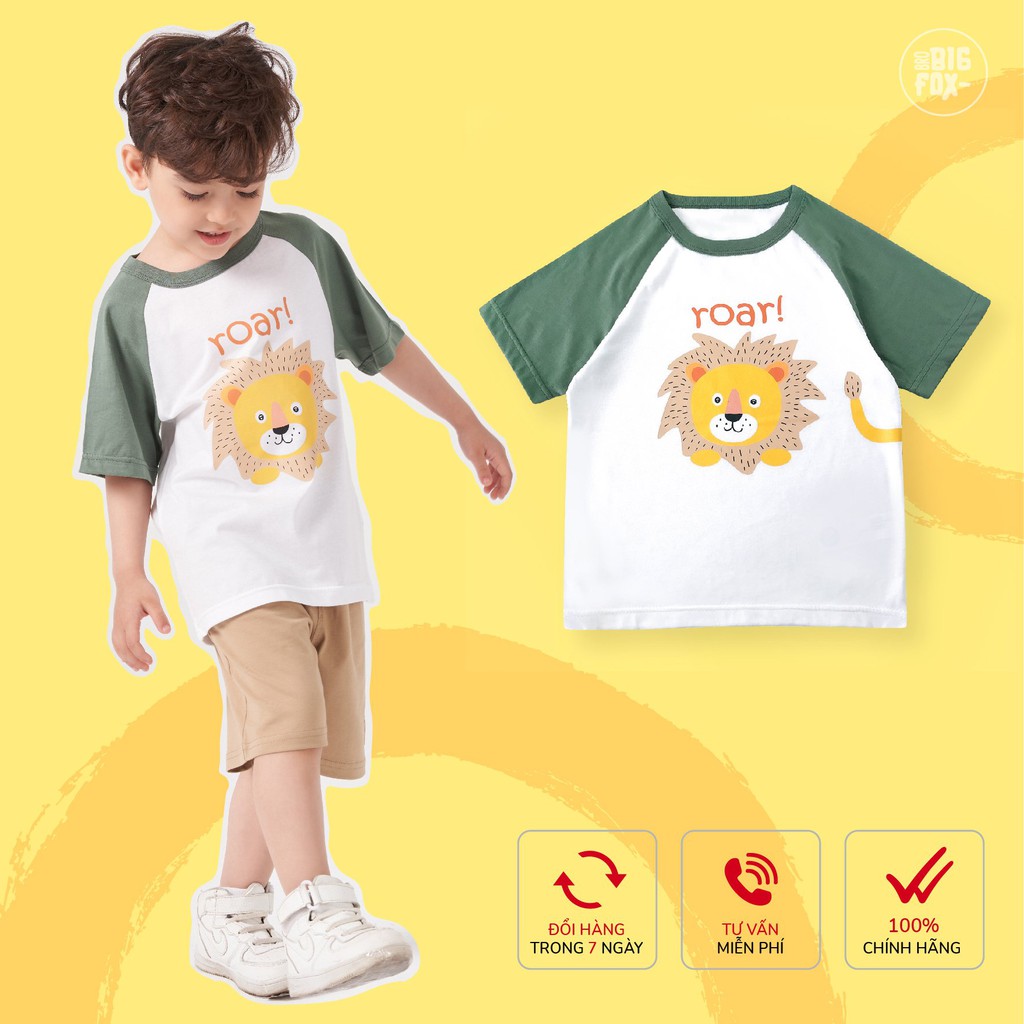 Áo phông bé trai BIGFOX - MISS MEOW size đại, áo cộc tay cho bé chất cotton từ 3 - 8 tuổi 10 – 26 kg QATE 04