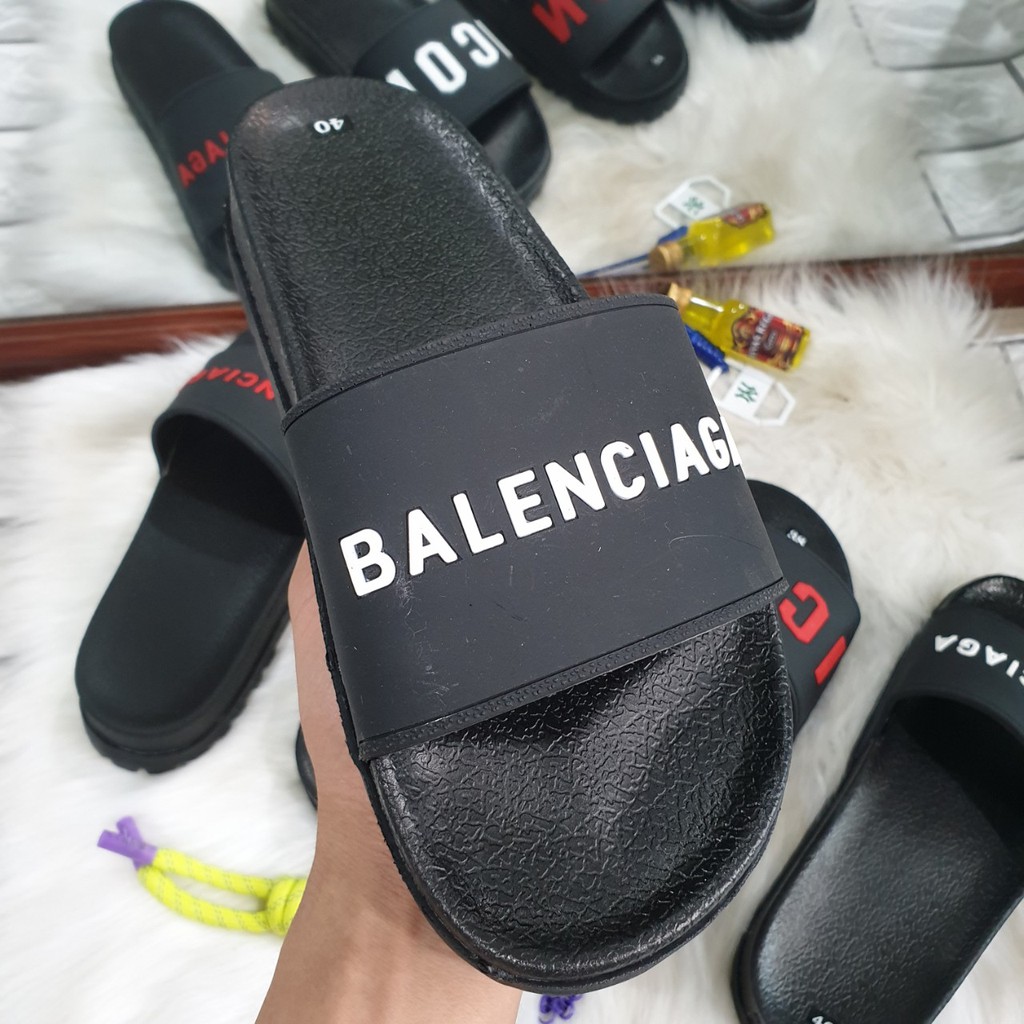 Dép balenciaga đế cao su quai ngang