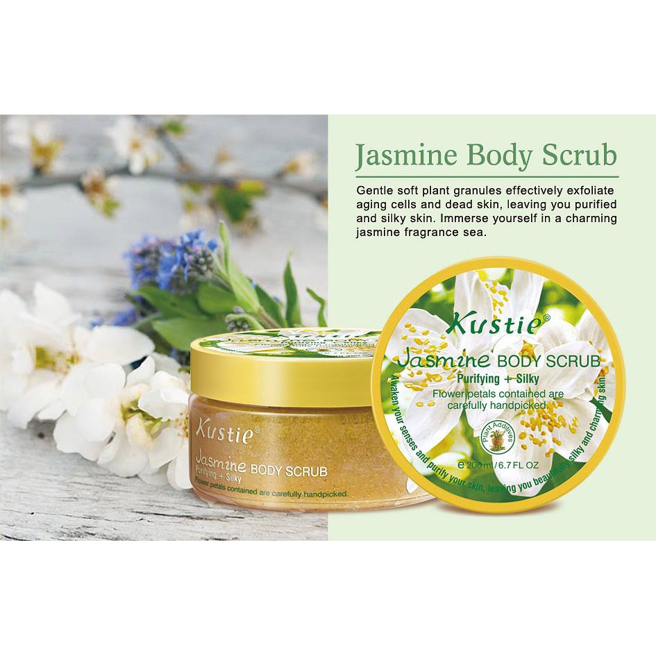Tẩy tế bào chết body Kustie có cánh hoa thật 100g | BigBuy360 - bigbuy360.vn