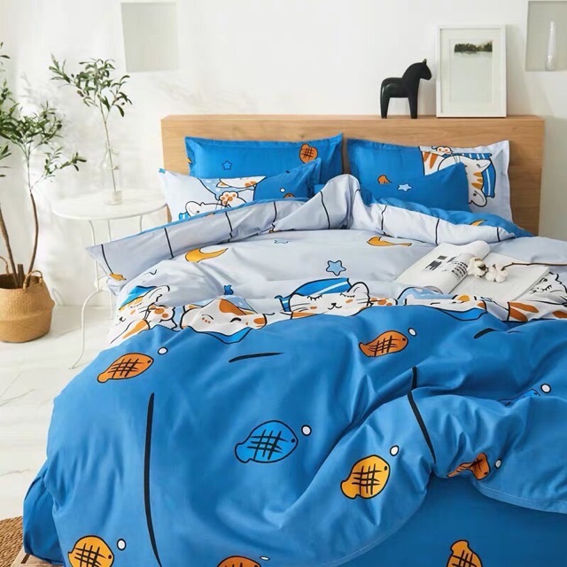 Cotton Korea Cao Cấp Mèo Xanh - SLL - CAM KẾT Y HÌNH