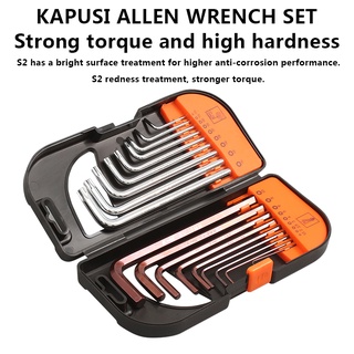 Bộ lục giác + hoa thị - 18 chi tiết kapusi tiện lợi, thép cr-v dc-tools