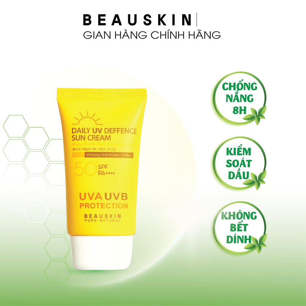 Kem chống nắng kiềm dầu, nâng tông Beauskin Daily Deffence Sun Cream SPF 50+ PA++++