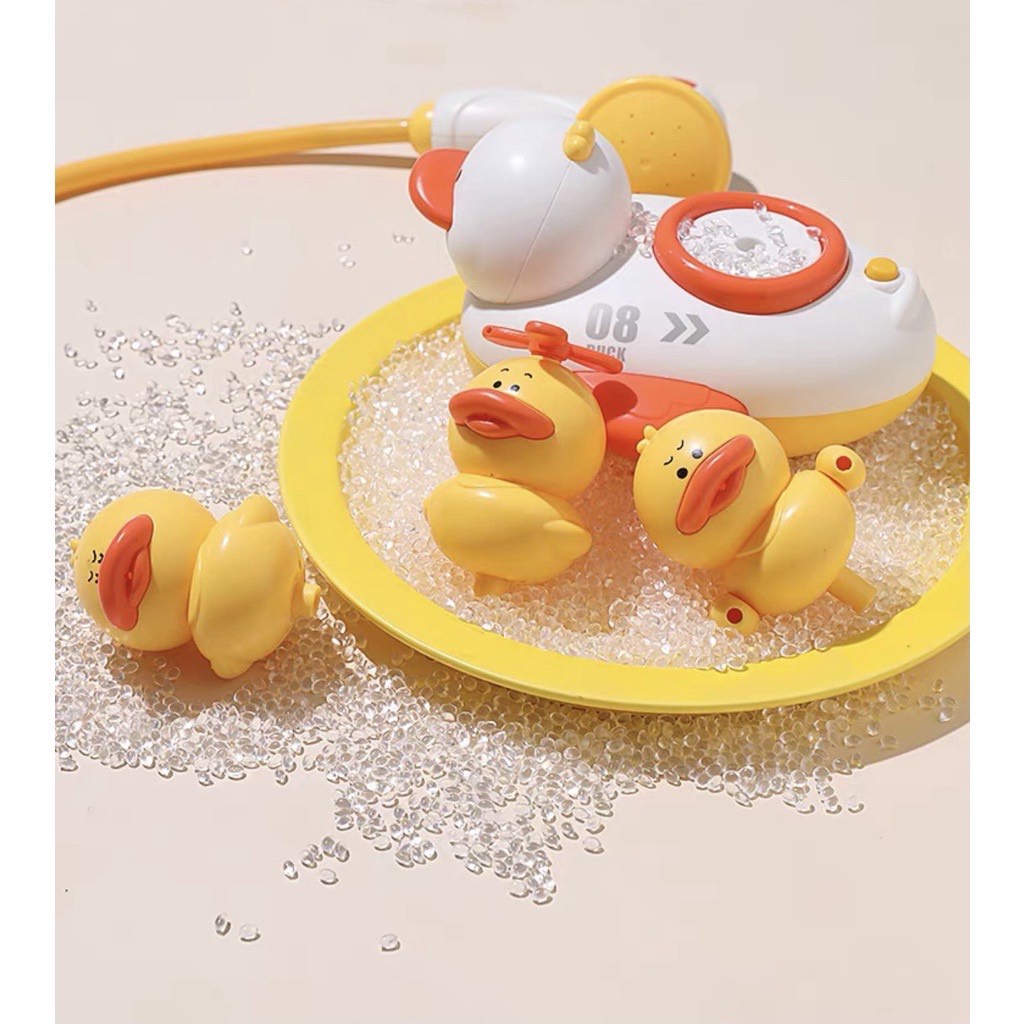 Đồ chơi nhà tắm trẻ em vịt phun nước tự động dễ thương kèm vòi sen – quà tặng mùa hè cho bé đi bể bơi, du lịch