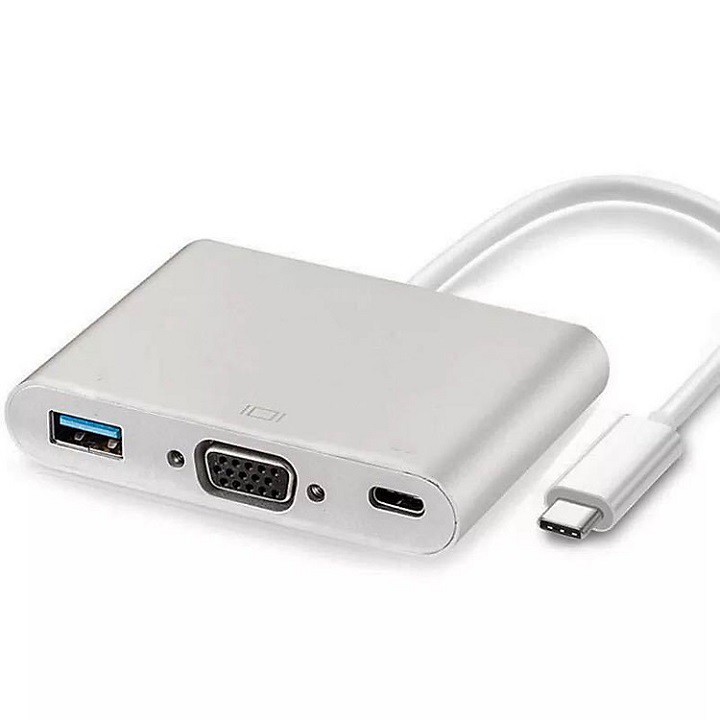 Bộ chuyển Type C ra VGA + USB 3.0 + Type C