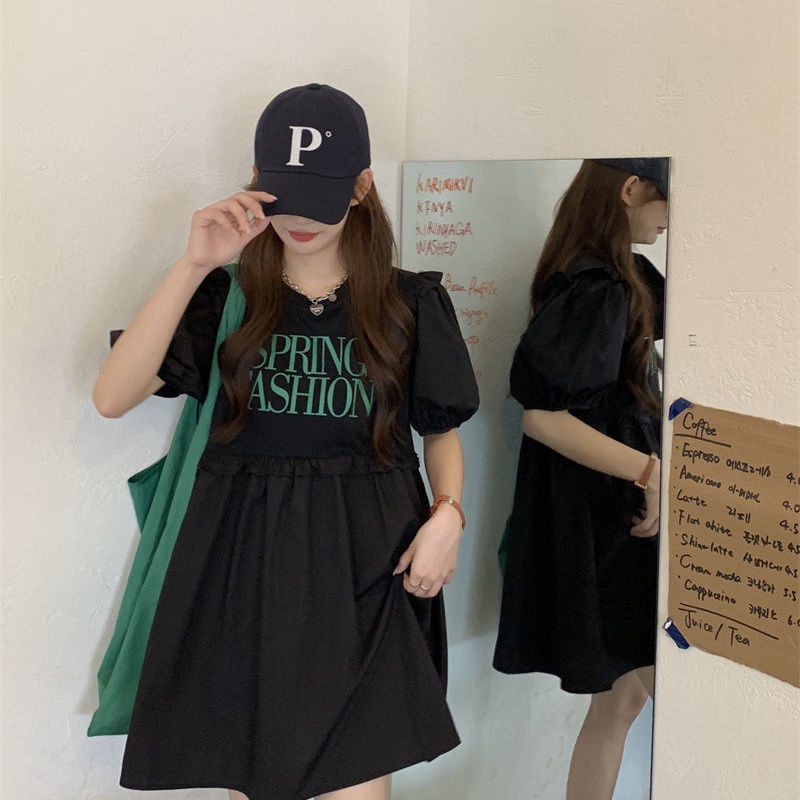 Đầm Búp Bê Tay Phồng Ngắn 2022 Thời Trang Hàn Quốc Cho Nữ