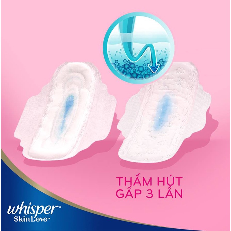 Băng Vệ Sinh Whisper Siêu Mỏng Cánh Ban Đêm 31cm 6 Miếng