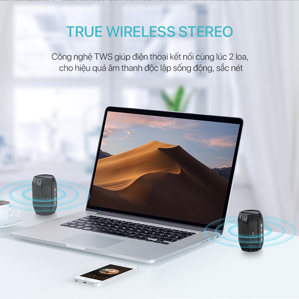 [Mã ELRVA30K giảm 7% đơn 99K] Loa Bluetooth ACOME A2 Công Suất 5W - Hỗ Trợ Kết Nối MicroSD USB Nghe FM - Playtime 6H