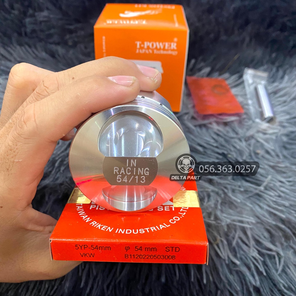 Lòng Kiếng Wave Dream 54 DÀI 78 TA RACING + PISTON 54 BẠC RIK CHÍNH HÃNG