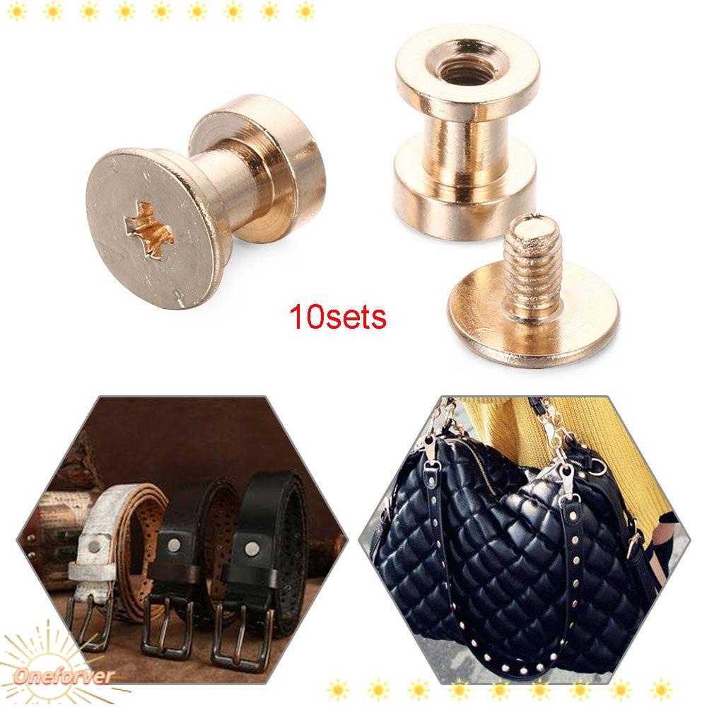 Set 10 Set 20 Đinh Tán Bằng Đồng Thau Hai Lớp Có Nút Dùng Trang Trí Giày/Mũ/Đồ Thủ Công DIY