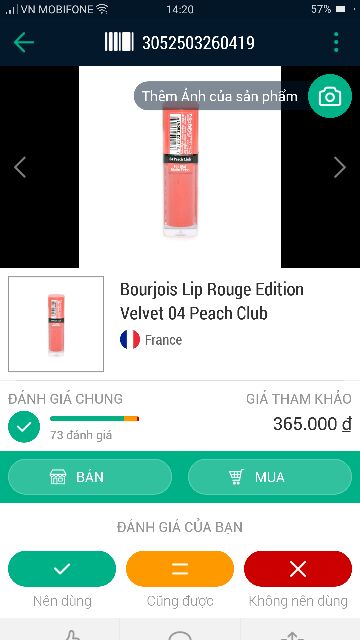 Son Bourjois Rouge Edition Peach Club – Màu 04 (màu hồng cam)