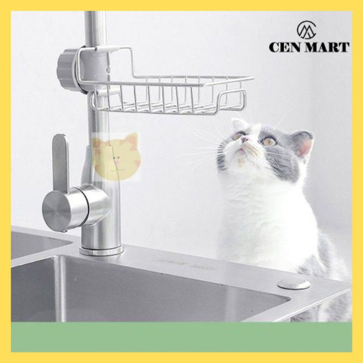 Giá Treo Vòi Đựng Đồ INOX Để Đồ Giẻ Rửa Chén Bát