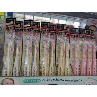 Bàn chải đánh răng lông mềm ebisu hello kitty nội địa nhật bản cho bé từ 6 tháng