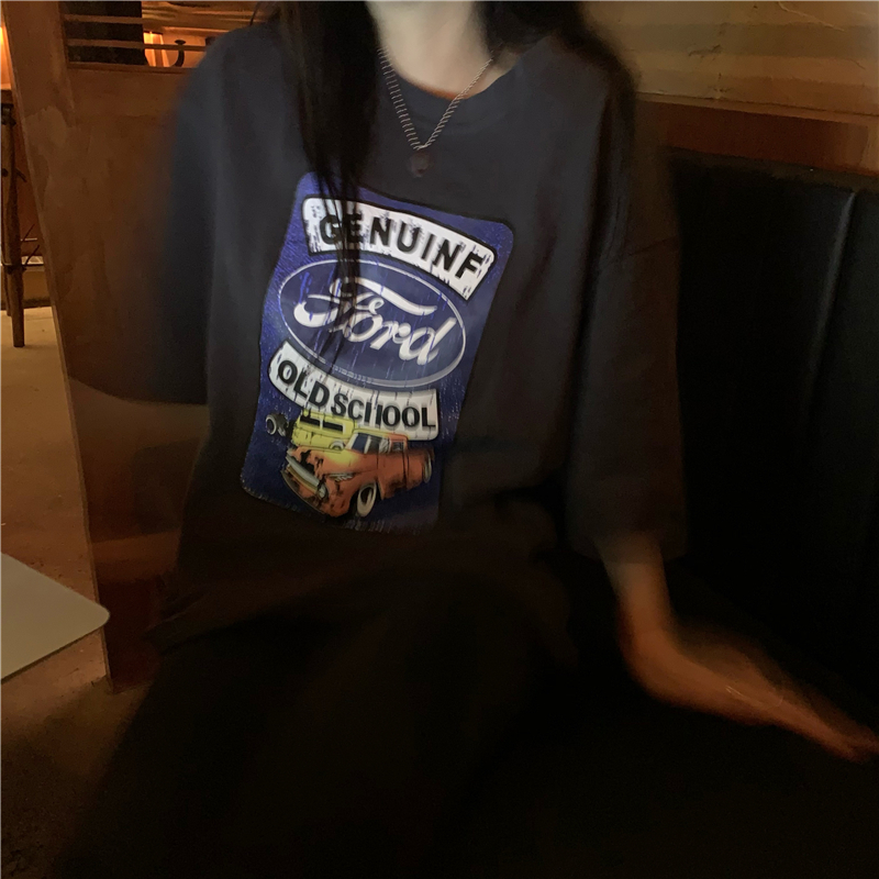 SUXI Áo Thun Nữ Ngắn Tay In Họa Tiết