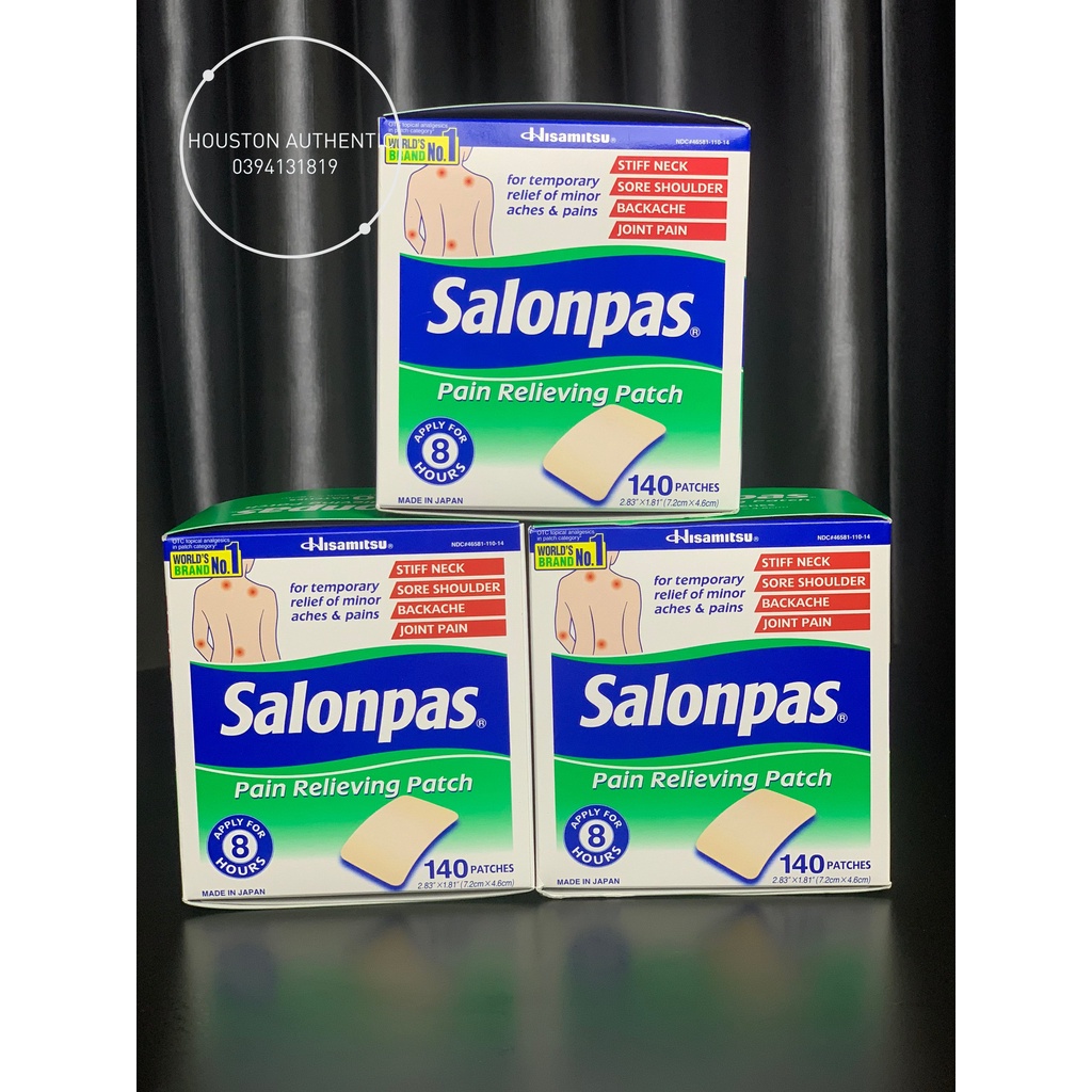 Cao dán giảm đau Salonpas của Mỹ _ Live mua hàng tại Mỹ