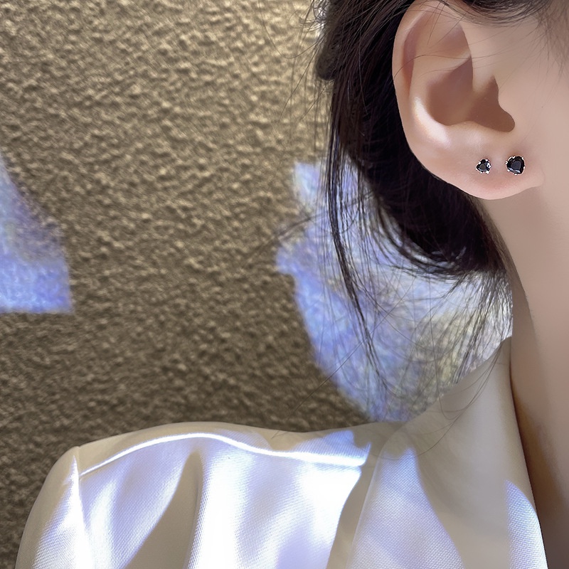 Bộ Khuyên Tai Hình Trái Tim Đính Đá Kim Cương Thời Trang 2022 Dành Cho Nữ