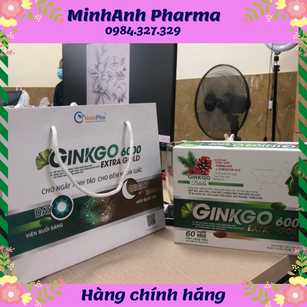 Bổ não Ginkgo 6000 Extra Gold - Hỗ trợ ngủ ngon, ngủ sâu giấc