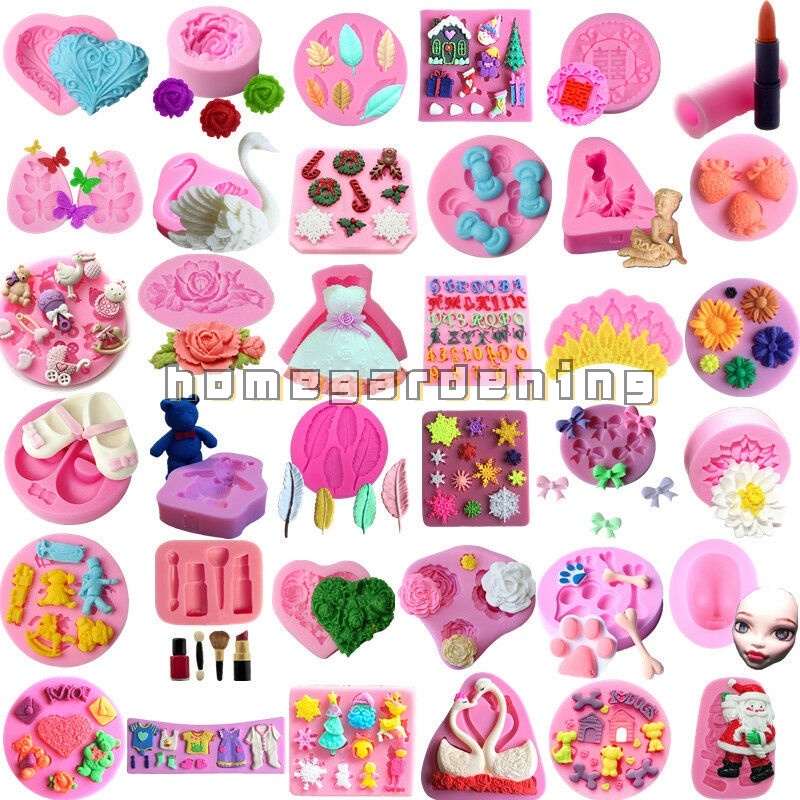 Khuôn Silicone Nhấn Bánh &amp; Socola Hình 3D