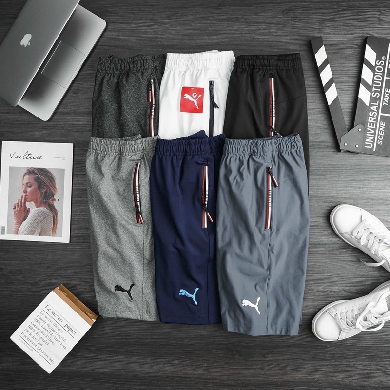QUẦN SHORT PUMA THỂ THAO VẢI DƯ MADE IN VIET NAM LOGO THÊU