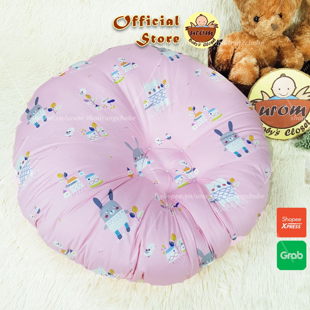 Gối chống trào ngược cho bé, đệm nằm chơi sơ sinh Cotton Hàn Quốc