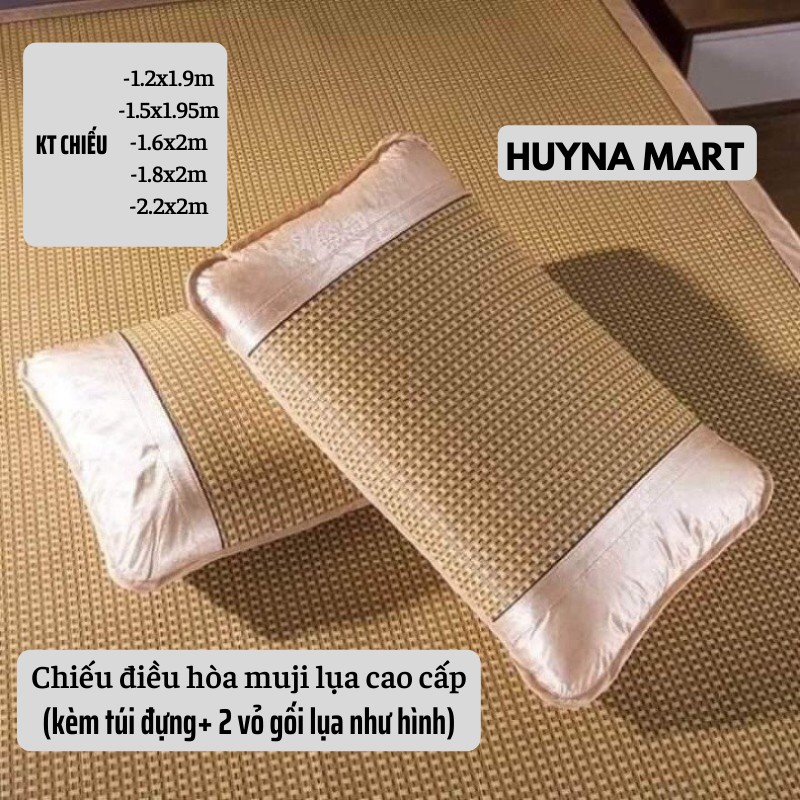 Chiếu Điều Hòa Cao Cấp MUJI Dùng 2 Mặt, Mát Lạnh Mùa Hè( kèm vỏ gối, nhiều kích cỡ 1,5m 1,6m 1,8m 2,2m)