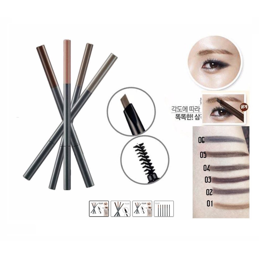 Chì Kẻ Mày 2 Đầu THE FACE SHOP Designing Eyebrow Pencil