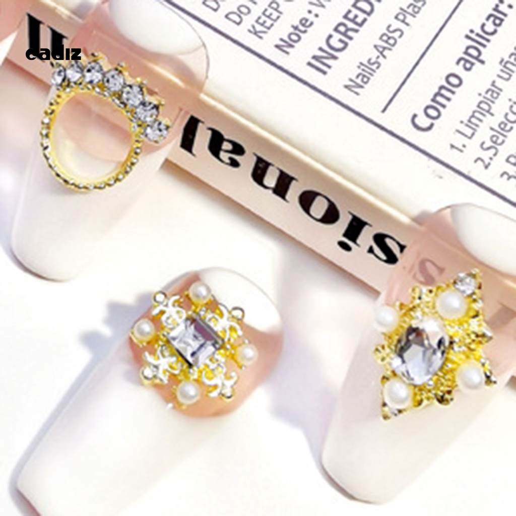 [Hàng mới về] Đồ trang trí móng tay chất liệu kim loại kim cương nhân tạo DIY