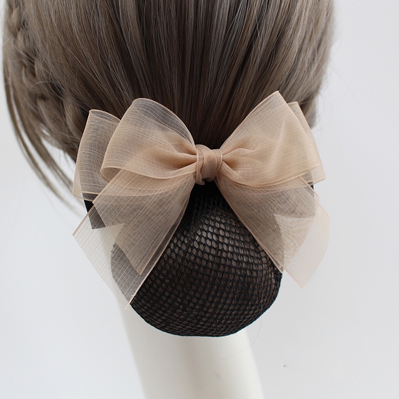 Kẹp Tóc Vải Lưới Lụa Họa Tiết Hoa Phong Cách Hàn Quốc Cho Nữ