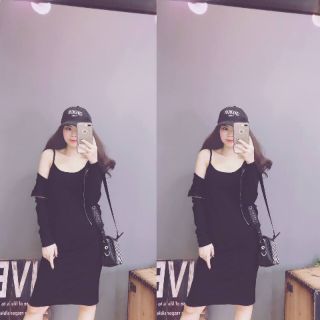 Bán Sỉ - váy len tăm hai dây